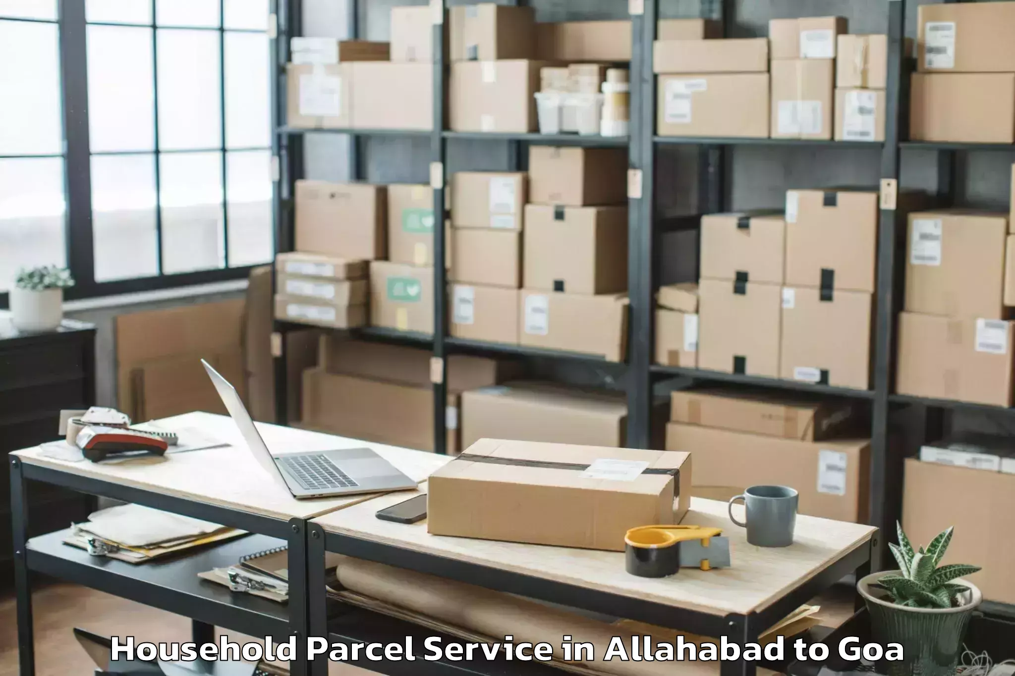 Hassle-Free Allahabad to Aldona Household Parcel